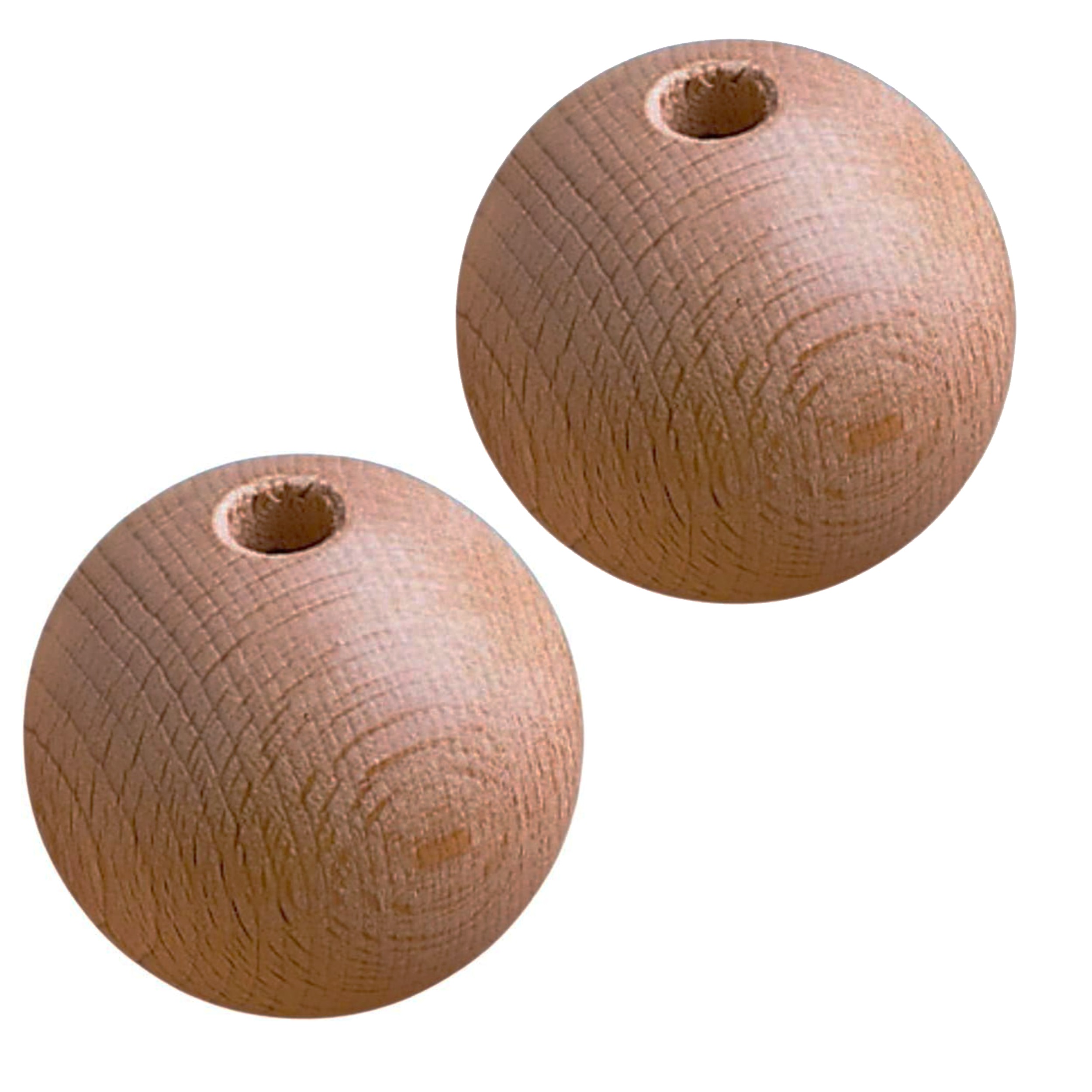 Rohholzkugel 2,5 cm, 2 Stück
