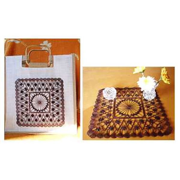 Klöppelbrief für Tasche oder Deckchen