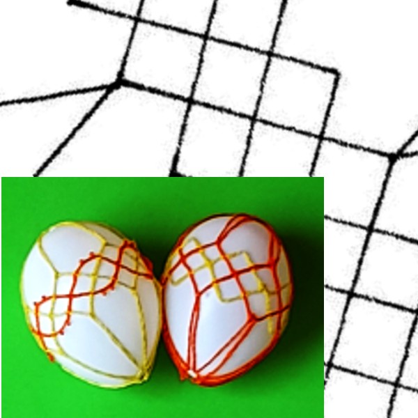 Klöppelbrief Verzierungen für Eier