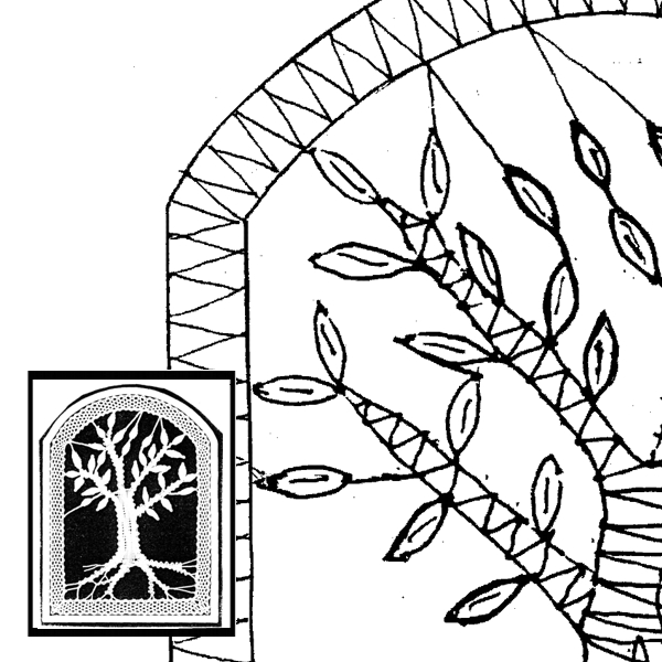 Klöppelbrief Baum (Gr. 4)