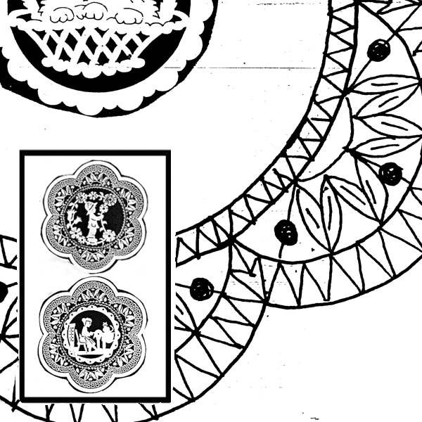 Klöppelbrief Fensterbild Blume