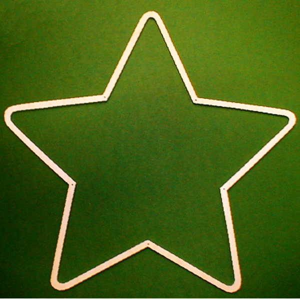 Holzrahmen Stern, 5-Zack