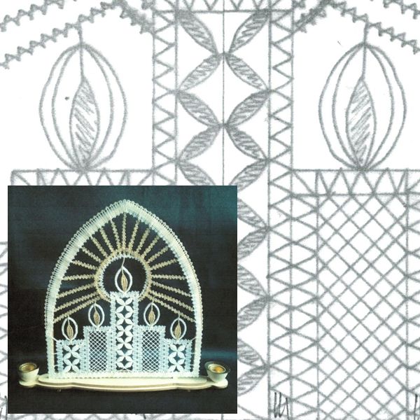 Klöppelbrief Kerzen