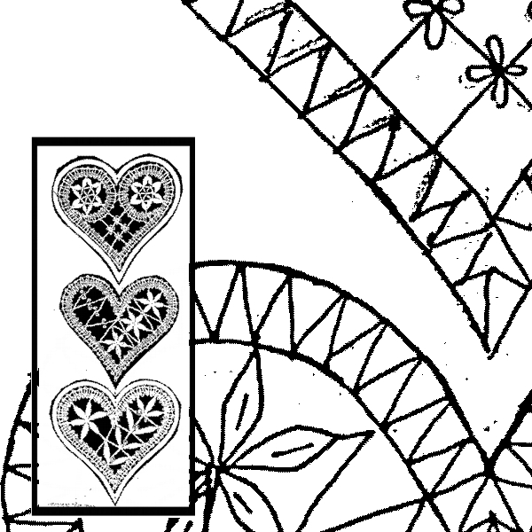 Klöppelbrief Herz (Gr. 1)