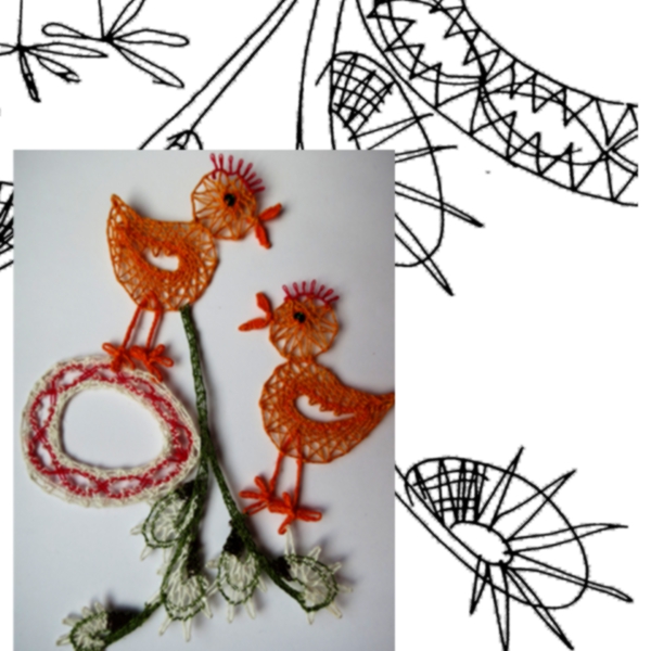 Klöppelbrief Neues Frühlingsei