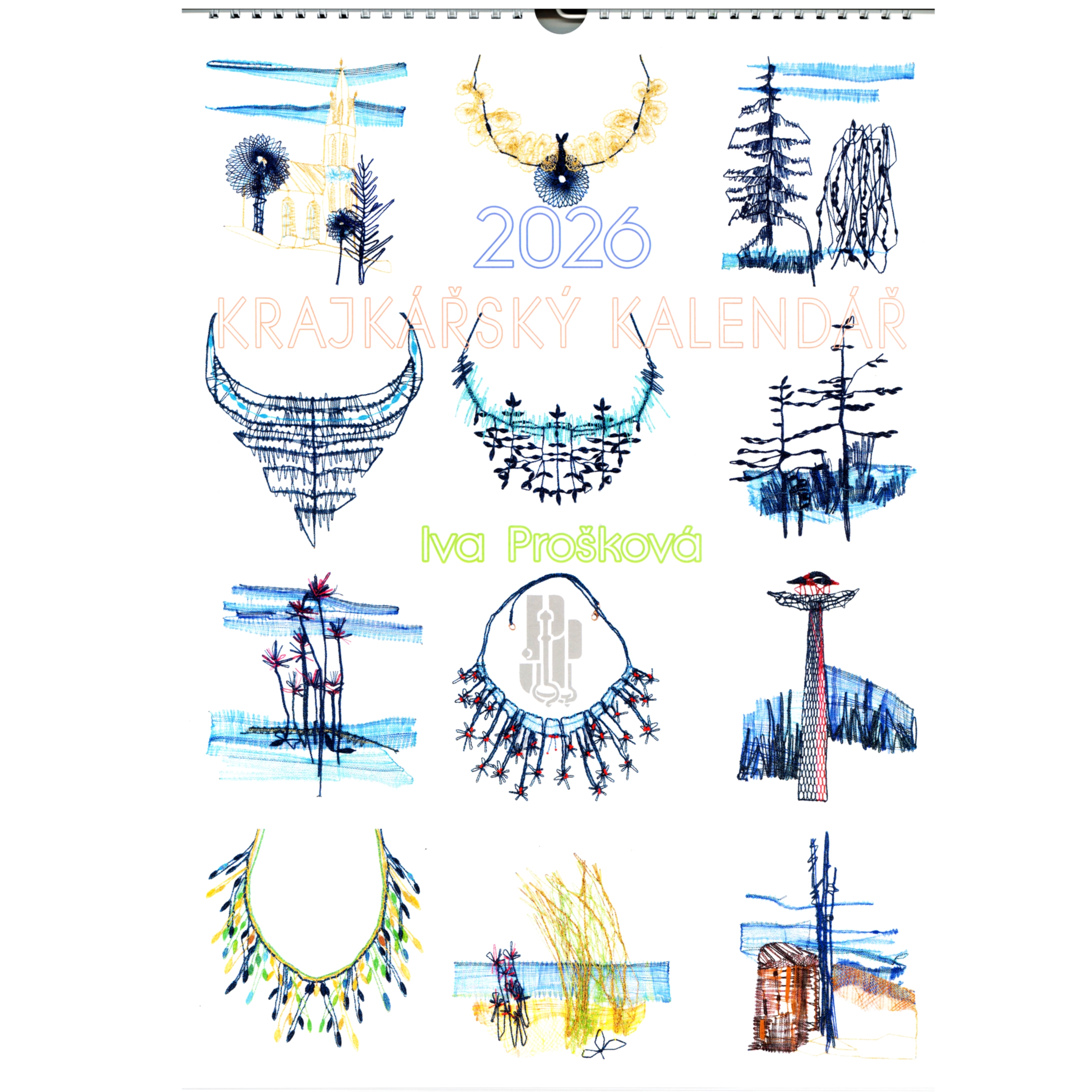 Spitzenkalender 2026 mit Klöppelbriefen