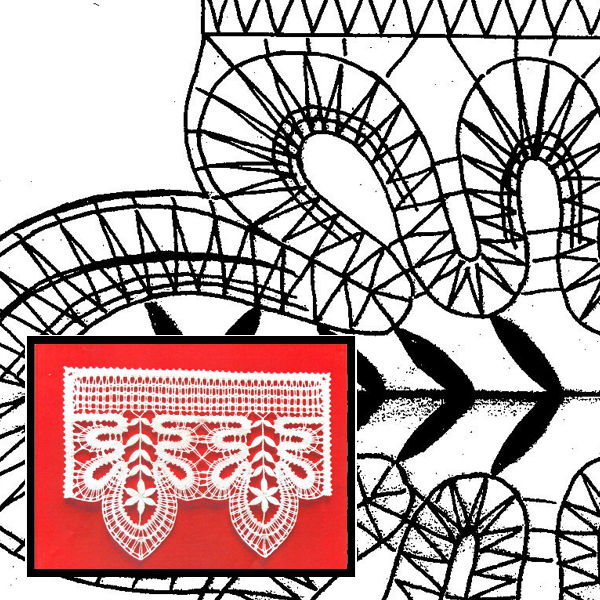 Klöppelbrief Gardinenspitze