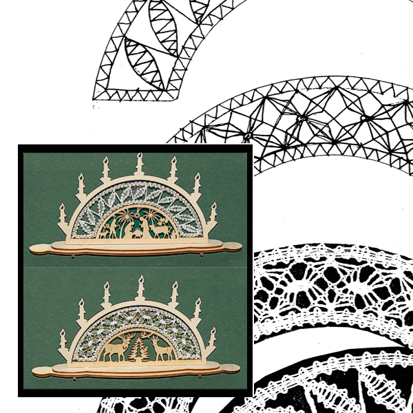 Klöppelbrief kleiner Schwibbogen