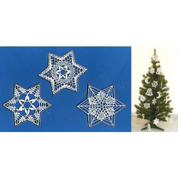 Klöppelbrief 3 kleine Sterne