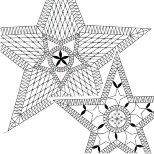 Klöppelbrief Sterne-Set Nr. 4,für LED-Stern-Set 88048