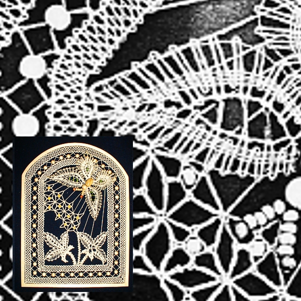 Klöppelbrief Fensterbild  (Gr. 6)