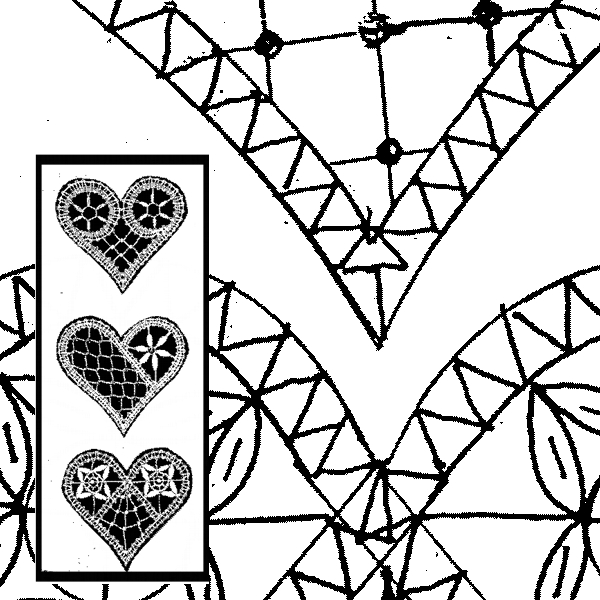 Klöppelbrief Herz (Gr. 1)