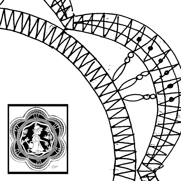 Klöppelbrief Fensterbild