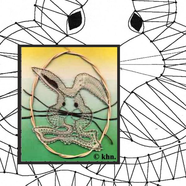 Klöppelbrief Hasengesicht