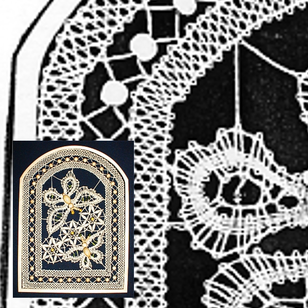 Klöppelbrief Fensterbild (Gr. 6)