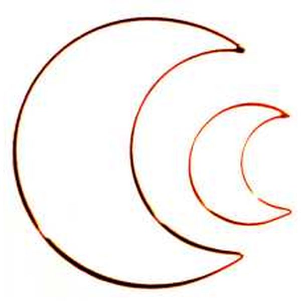 Metallrahmen Mond, vergoldet