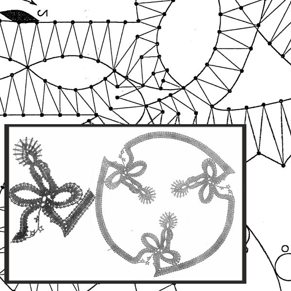 Klöppelbrief Weihnachtsdecke