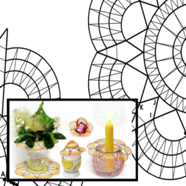 Klöppelbrief Tischdeko Frühlingszauber