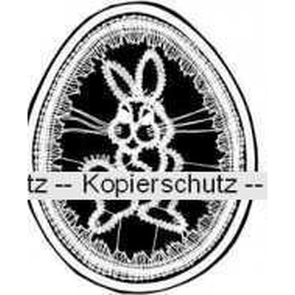 Klöppelbrief Häschen im Ei