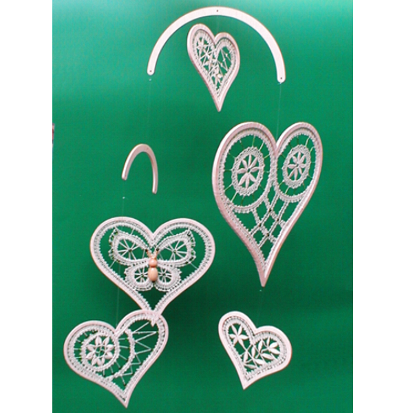 Mobile Herz Rahmen, vergoldet