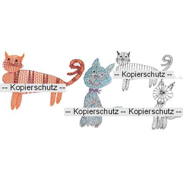 Klöppelbrief 2 Katzen