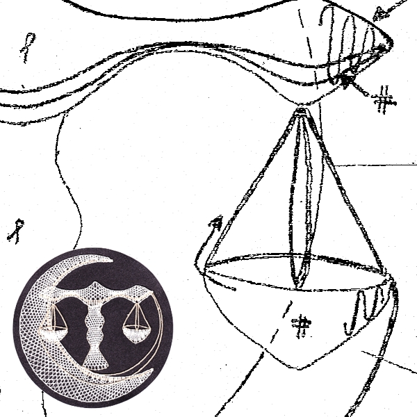 Klöppelbrief Waage (Ø: 12 cm)