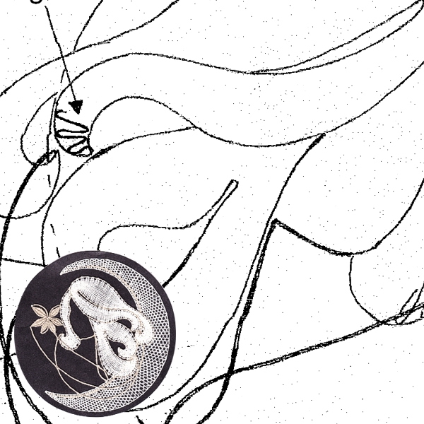 Klöppelbrief Jungfrau (Ø: 12 cm)