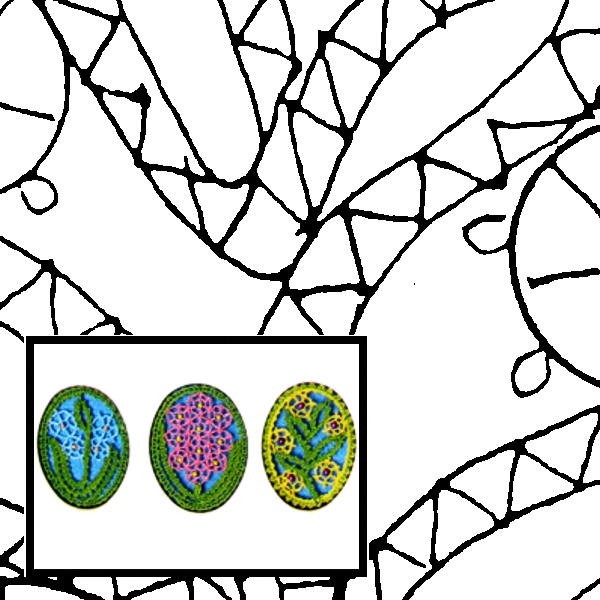Klöppelbrief Ostereier