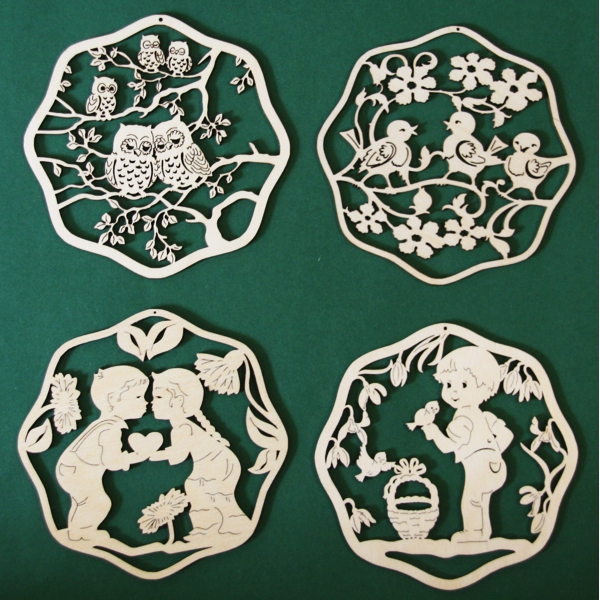 Holzhänger groß, natur