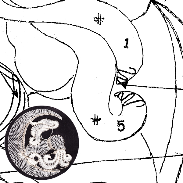 Klöppelbrief Wassermann (Ø: 12 cm)