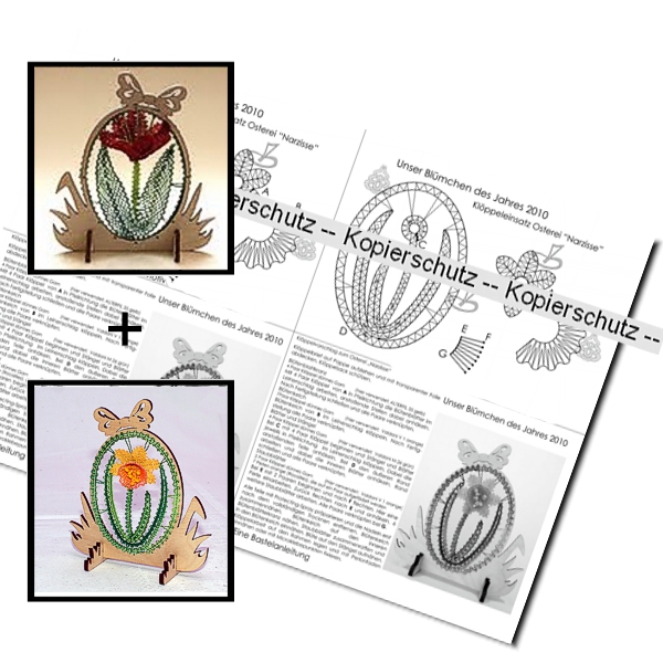 Klöppelbriefe Tulpe & Narzisse