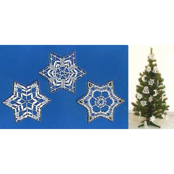 Klöppelbrief 3 kleine Sterne