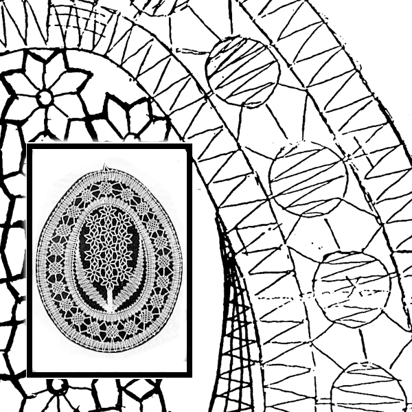 Klöppelbrief - Frühlingsgruß - Flieder