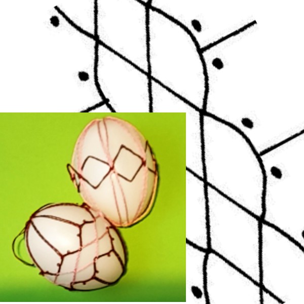 Klöppelbrief Verzierungen für Eier