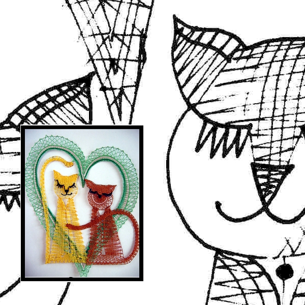 Klöppelbrief Katzenliebe