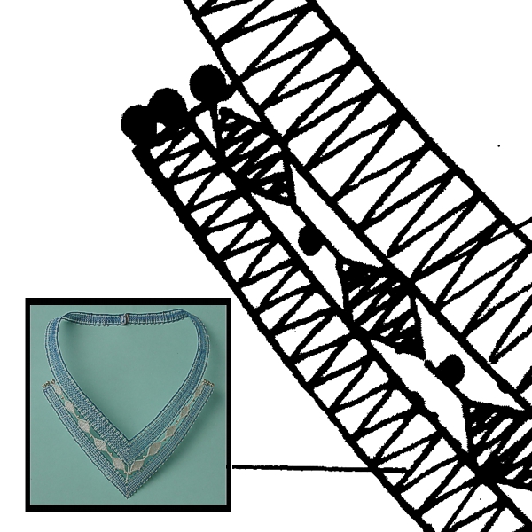 Klöppelbrief Halsschmuck