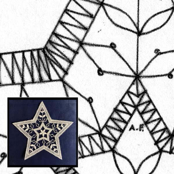 Klöppelbrief Stern 5-zack