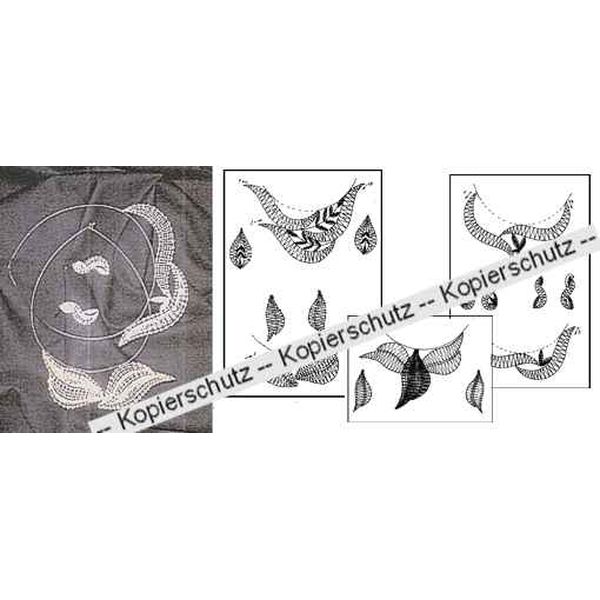 Klöppelbriefee 5 Collier & 5 Ohrringe