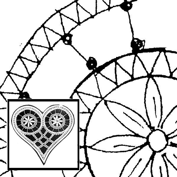 Klöppelbrief Herz (Gr. 4)