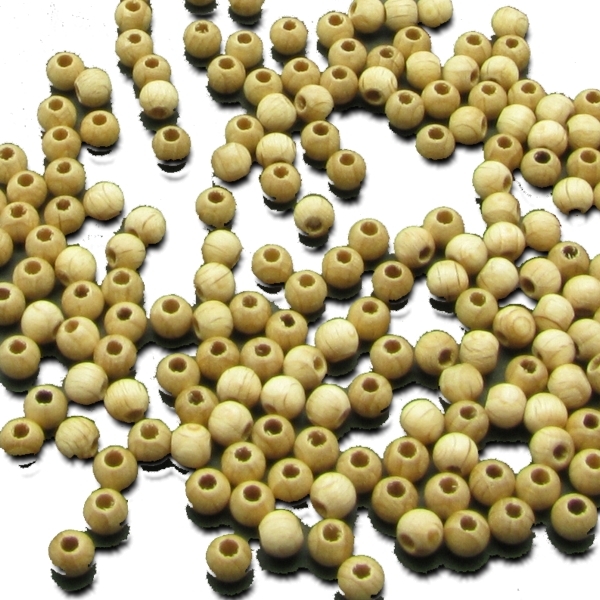 Holzperlen natur hell