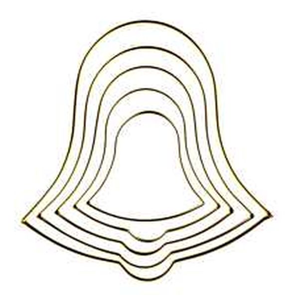 Metallrahmen Glocke, vergoldet