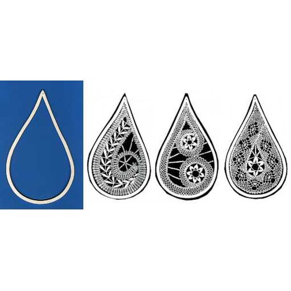 Holzrahmen Tropfen, groß