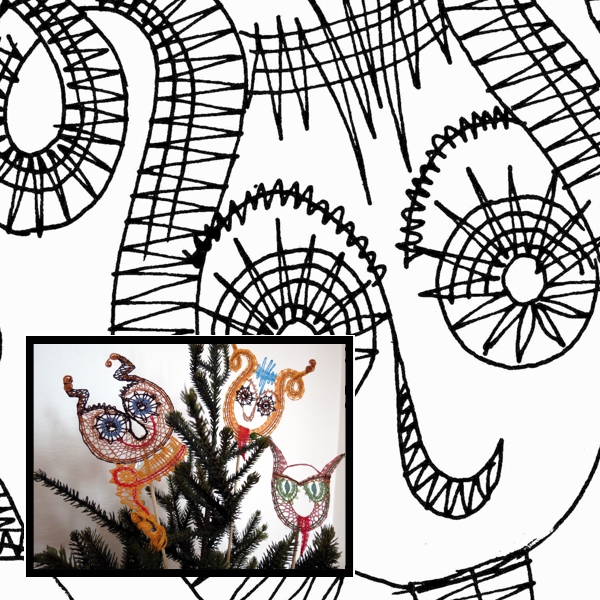 Klöppelbrief 3 kleine Teufelchen