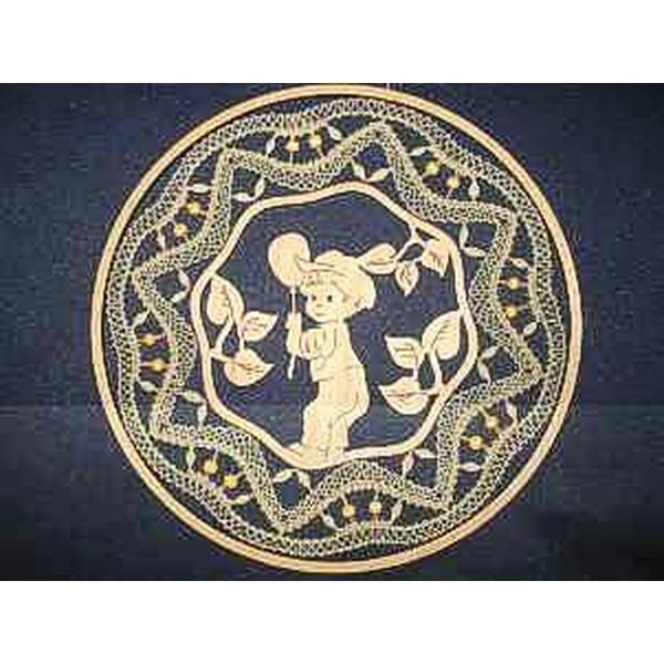 Klöppelbrief Fensterbild (Ø: 20 cm)