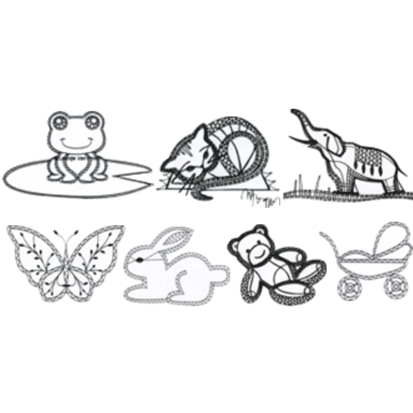 Klöppelbriefserie für Schmuck-Kassette