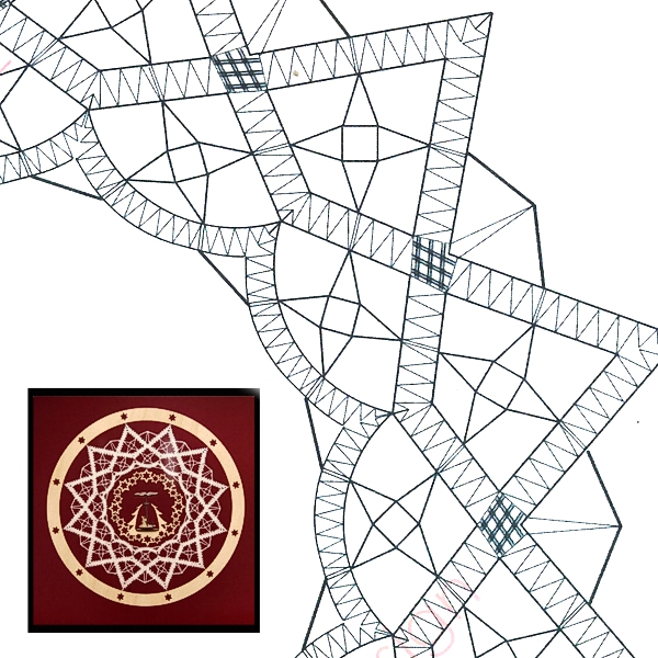 Klöppelbrief Ring mit Sternen