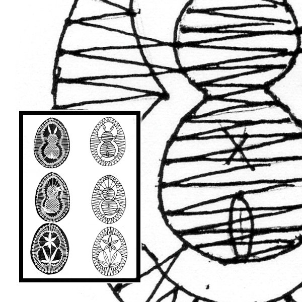 Klöppelbrief Osterschmuck