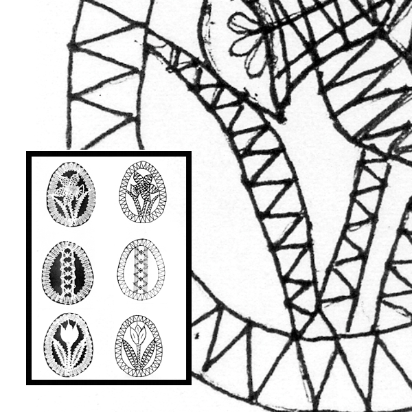 Klöppelbrief Osterschmuck