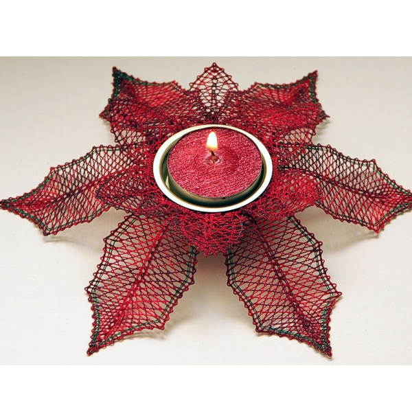 Klöppelbrief Weihnachtsstern