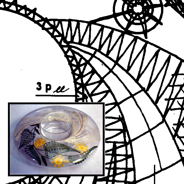 Klöppelbrief "Duft der Linden" für Ufo, klein